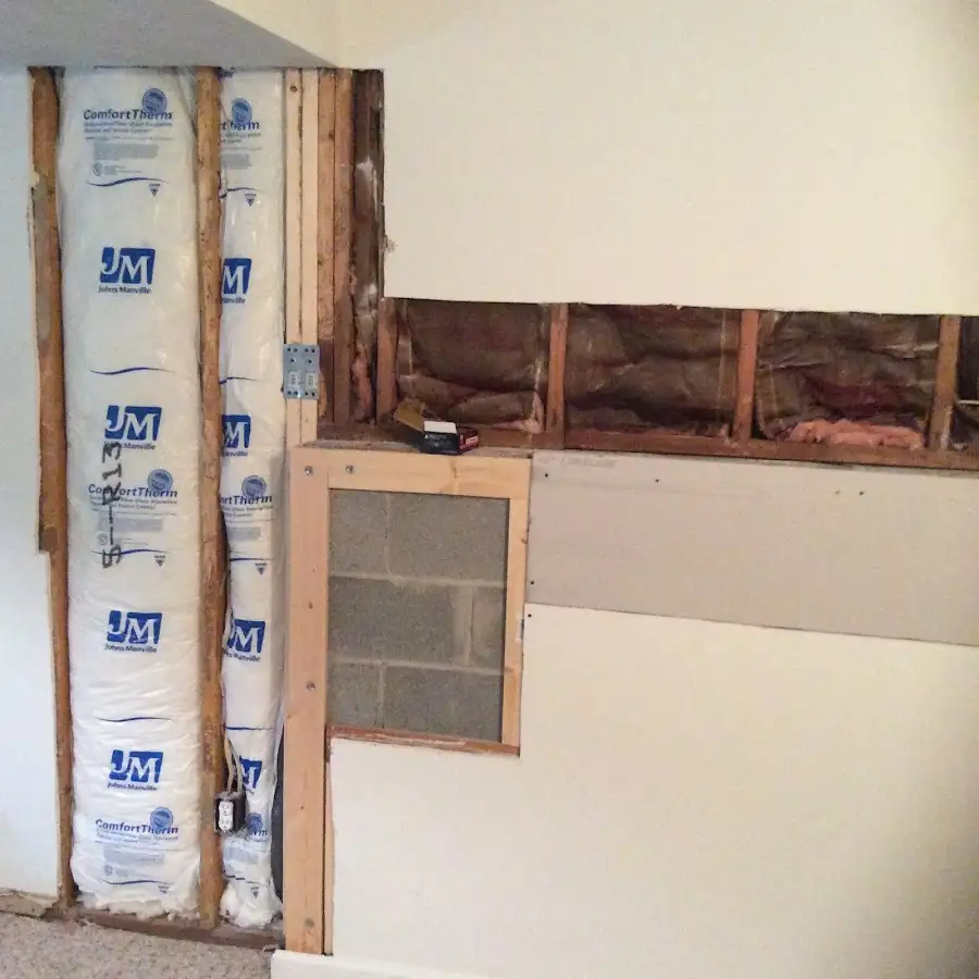 Wall insulation replacement during Odor Removal & Deodorization in Addison